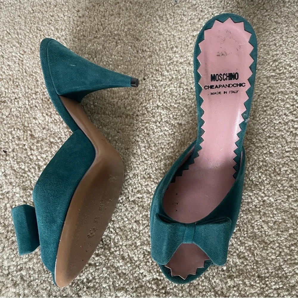 Moschino vintage bow slide sandal heels - Picture 1 of 6